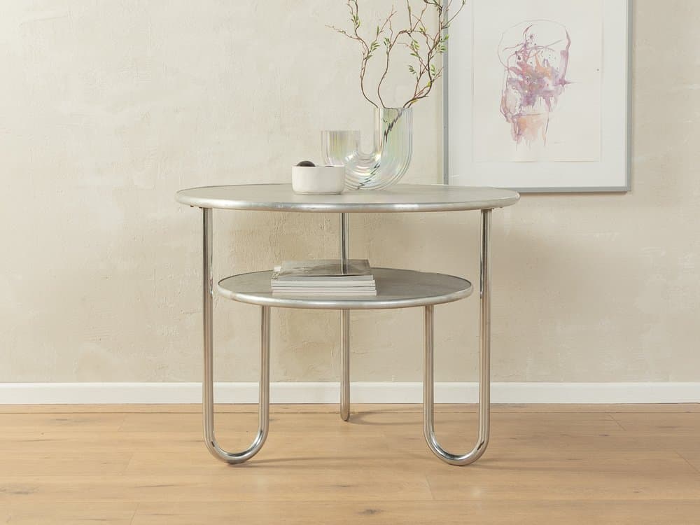 Stolik pomocniczy, szary, stal nierdzewna, Niemcy, lata 30. - 286033