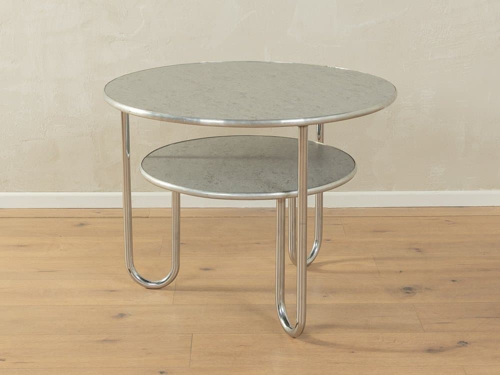 Stolik pomocniczy, szary, stal nierdzewna, Niemcy, lata 30. - 286038