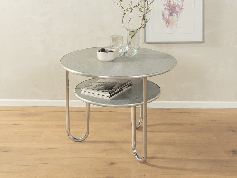 Stolik pomocniczy, szary, stal nierdzewna, Niemcy, lata 30. - 286034