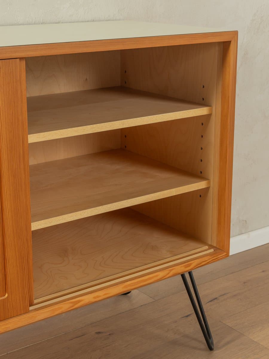 Komoda, jesion brązowy, stal czarna, proj. P. Hundevad, Hundevad&Co., Dania, lata 60. - 286005