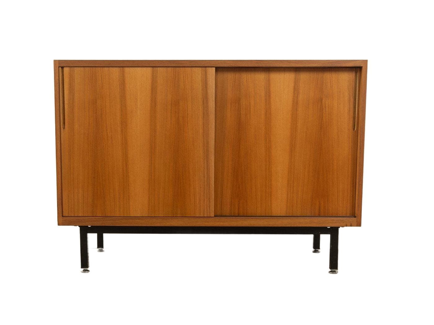 Komoda, orzech brązowy, stal czarna, Niemcy, lata 50.