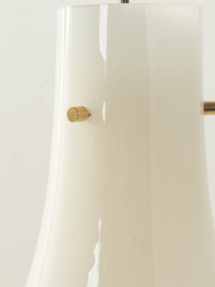 Lampa wisząca, Limburg, szkło opalowe białe, Niemcy, lata 70. - 285932