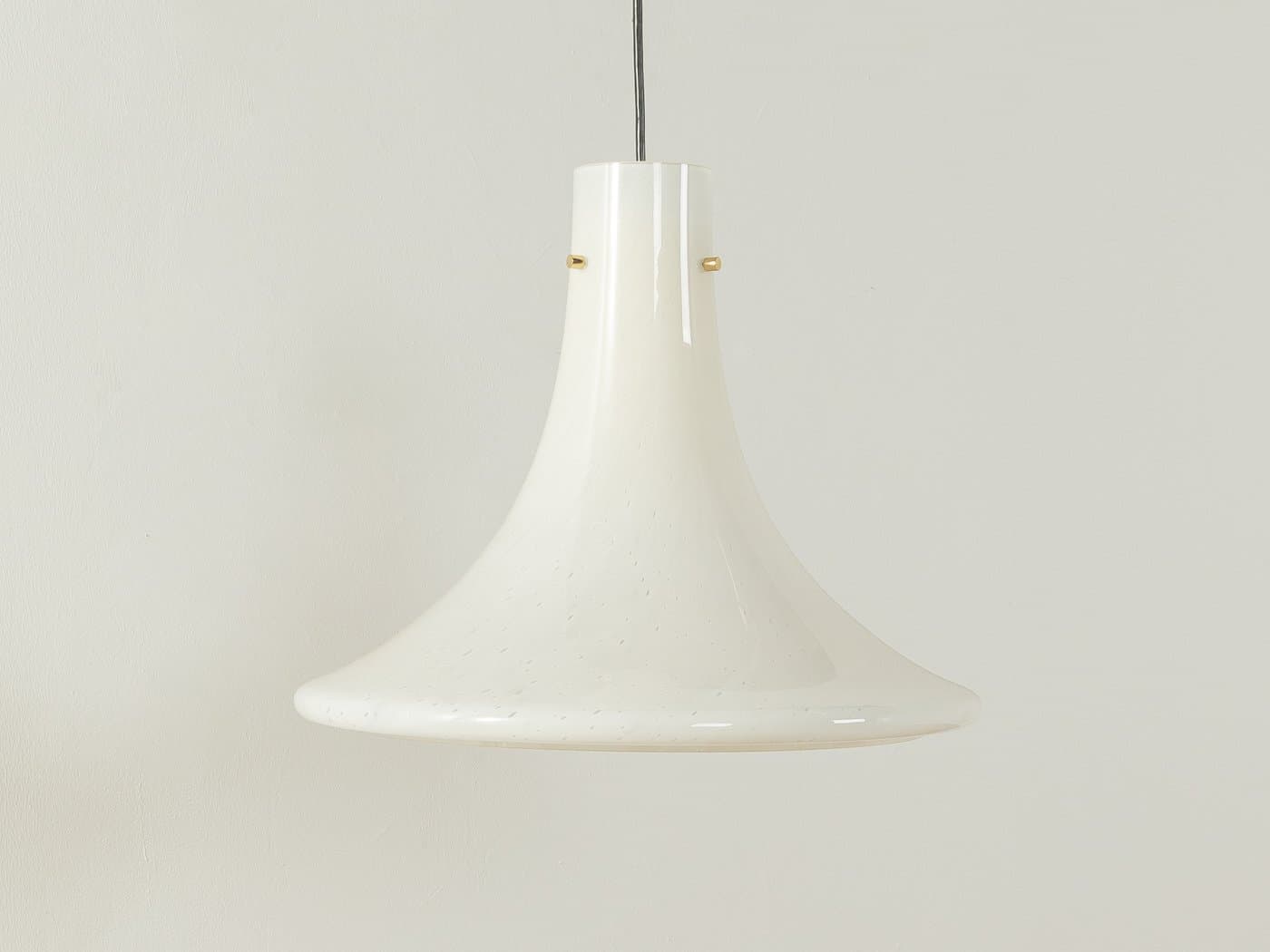 Lampa wisząca, Limburg, szkło opalowe białe, Niemcy, lata 70. - 285929