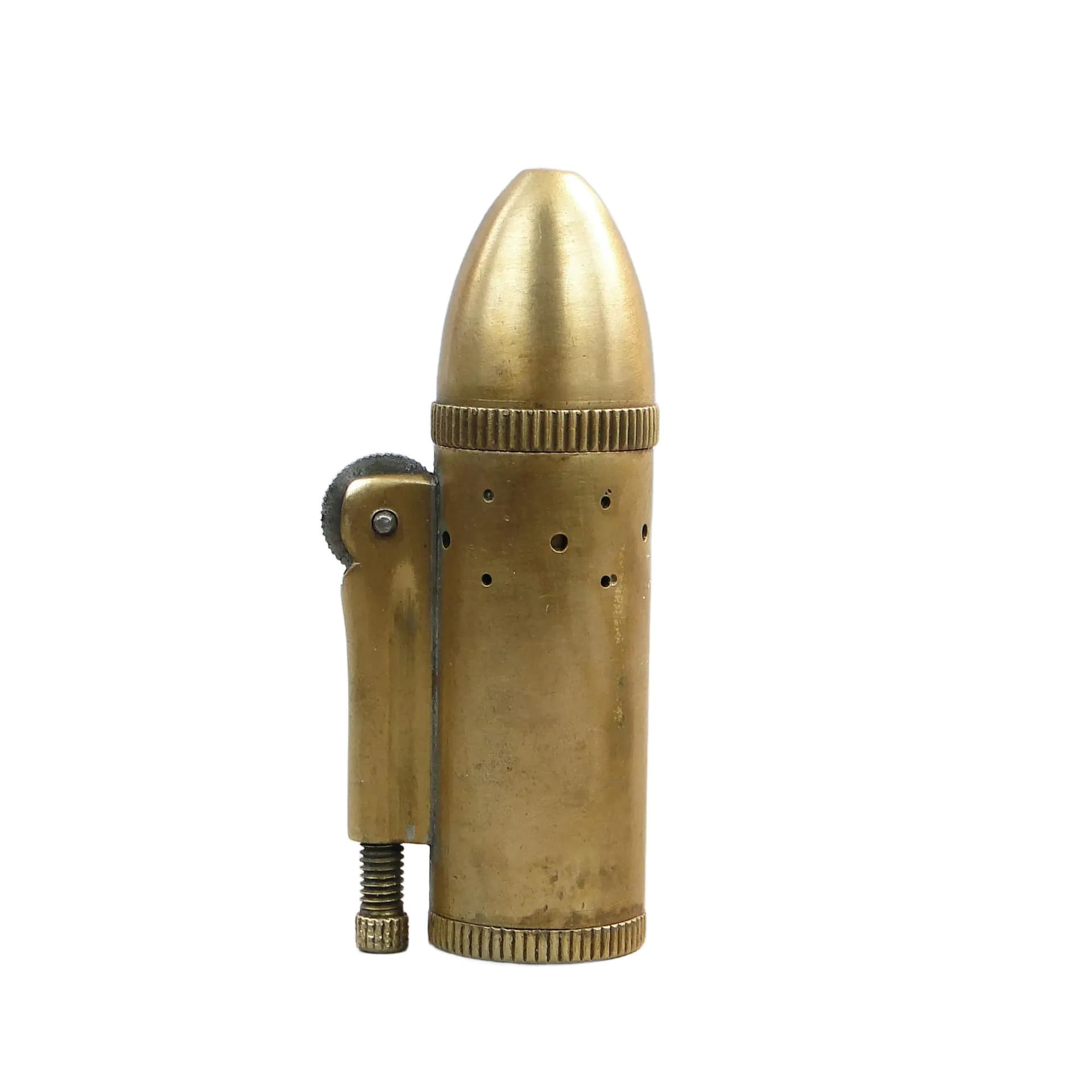 Zapalniczka benzynowa, złocisty brąz, brąz, industrialna, początek XX w.