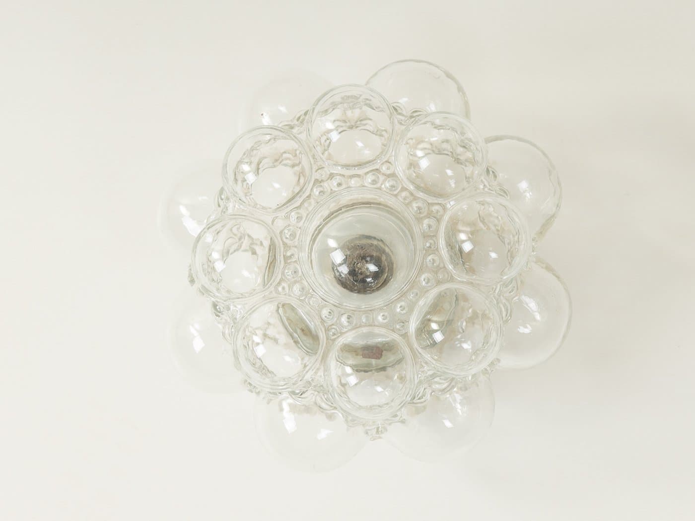 Wall lamp, transparent glass, by H. Tynell, Limburg, Germany, 1960s. - 285920