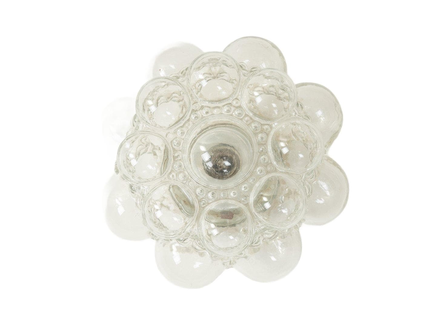 Wall lamp, transparent glass, by H. Tynell, Limburg, Germany, 1960s.