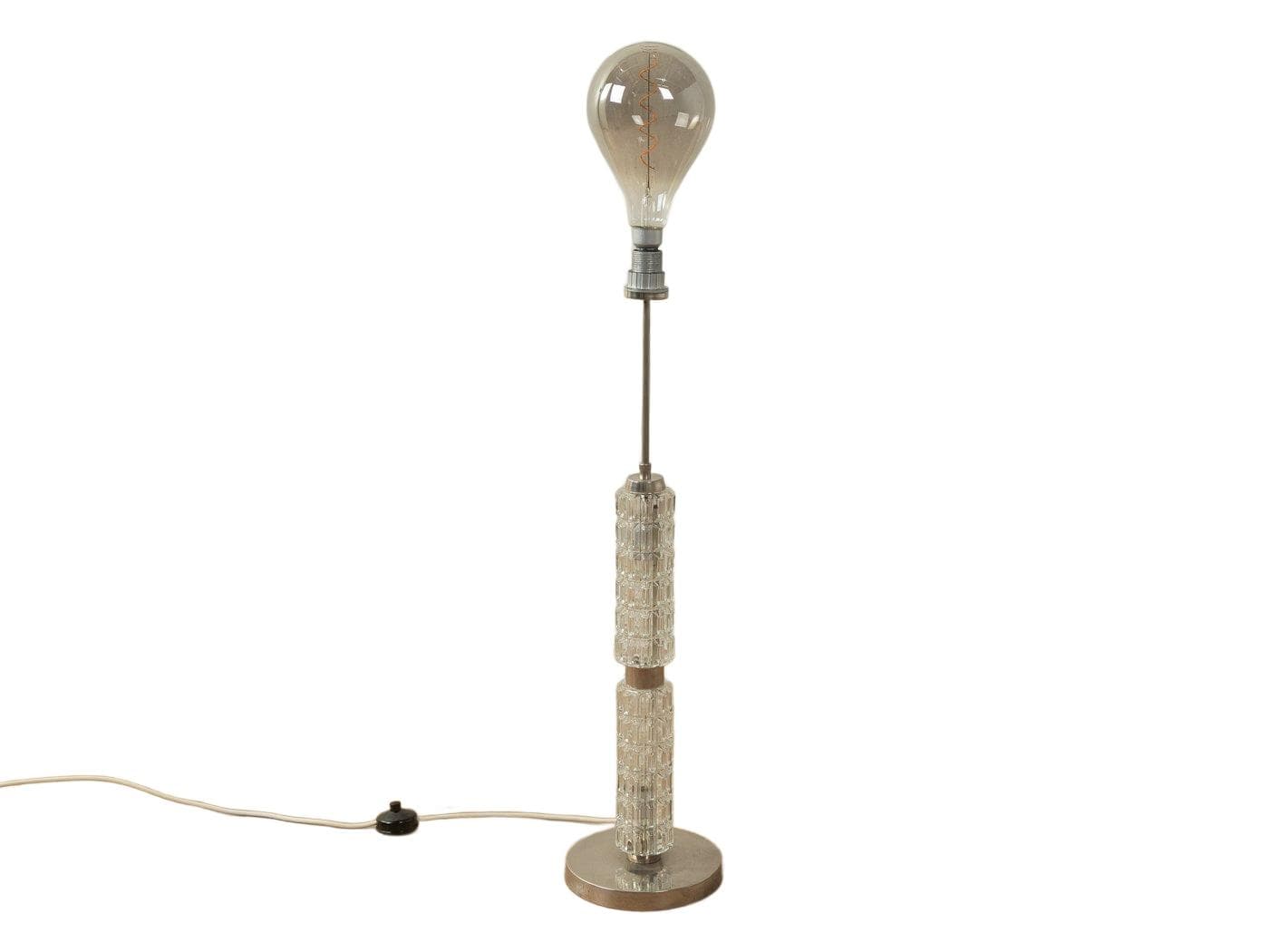 Lampa podłogowa, transparentny plastik, Niemcy, lata 70.