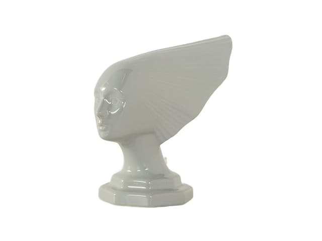 Lampa stołowa Art Deco, szara, ceramika, Francja, lata 50. - WYMIARY