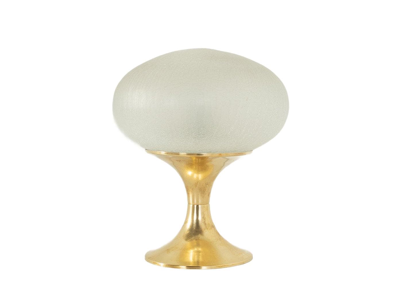 Lampa stołowa, złoty mosiądz, szkło, Niemcy, lata 70.