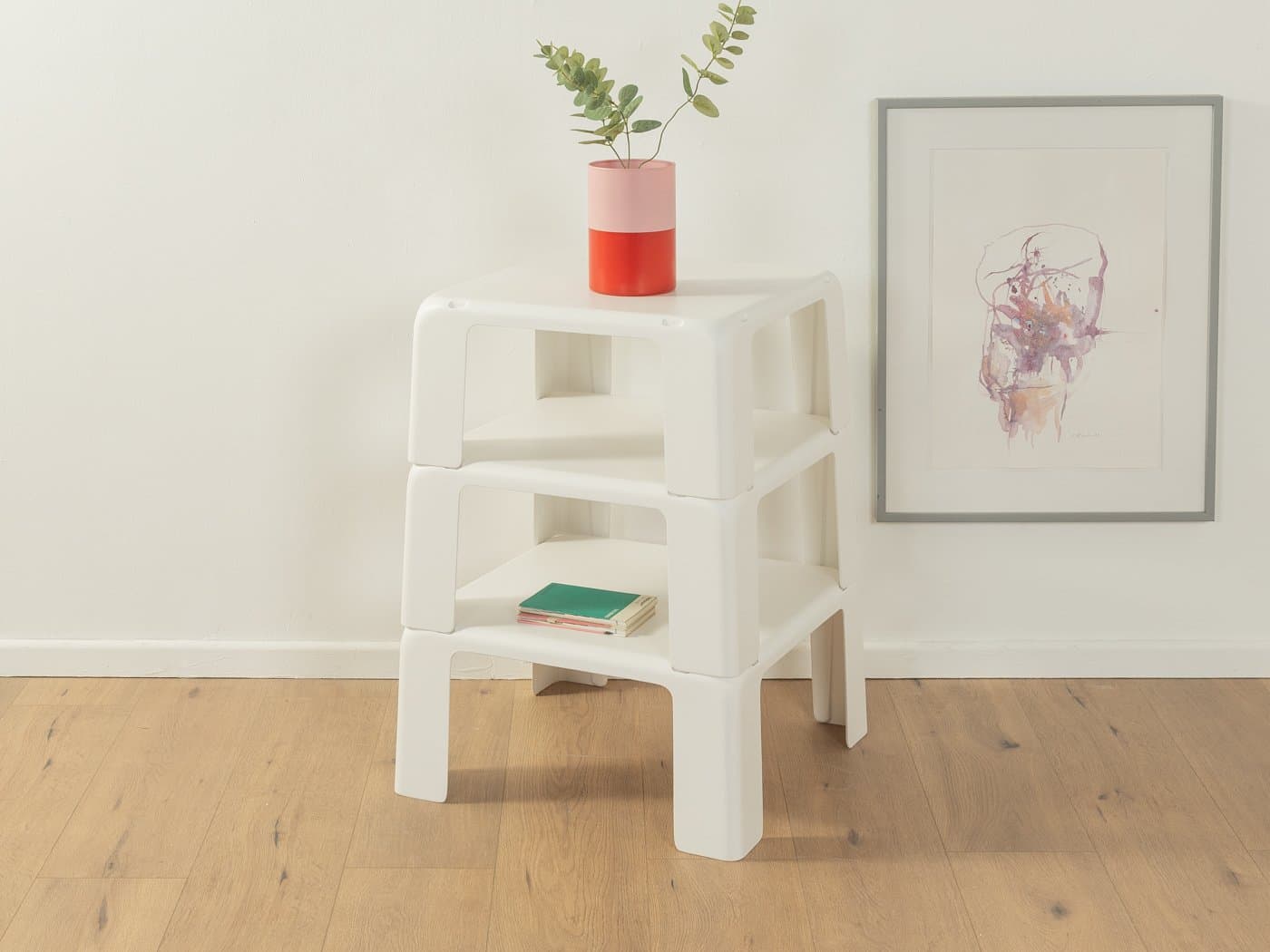 Zestaw trzech stolików bocznych Gatti, Space Age, biały, plastik, proj. M. Bellini, B&B Italia / C&B Italia, Włochy, lata 70. - 285881