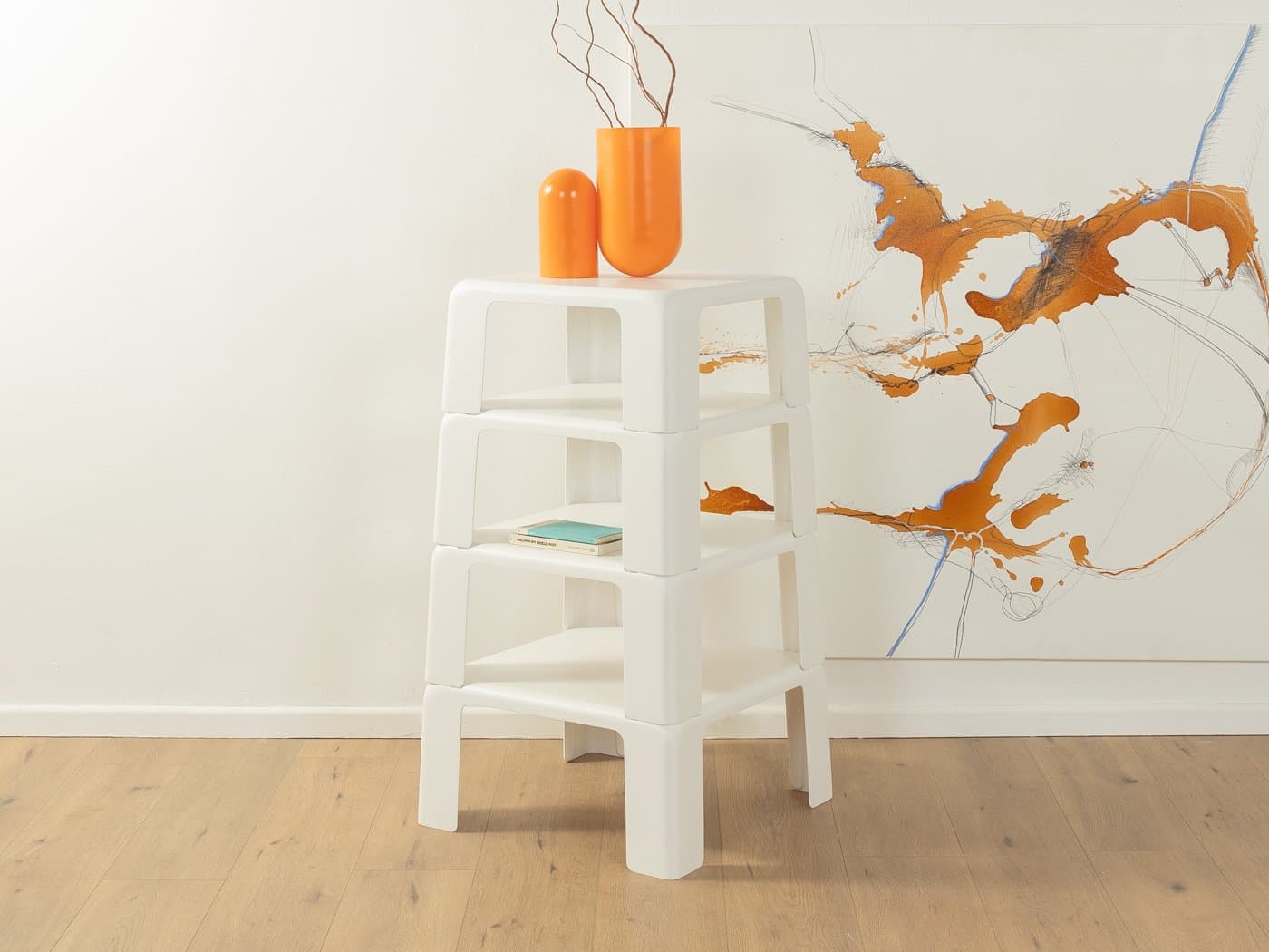 Zestaw czterech stolików bocznych Gatti, Space Age, plastik biały, proj. M. Bellini, B&B Italia / C&B Italia, Włochy, lata 70. - 285869