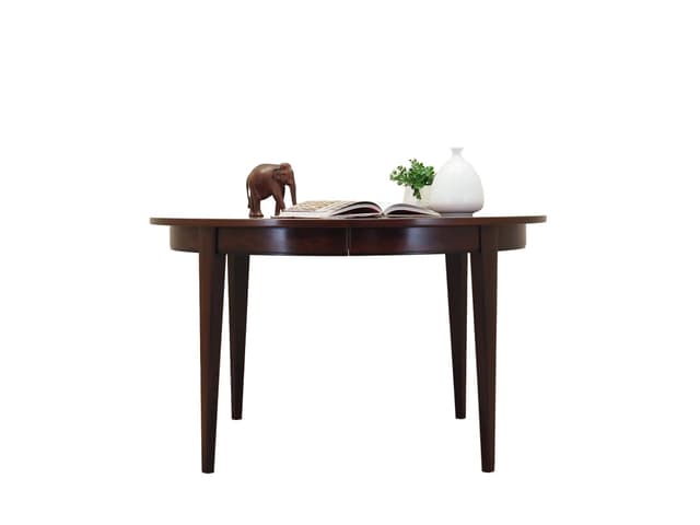 Round table, brown rosewood, Omann Jun, Denmark, 1970s. - DIMENSION