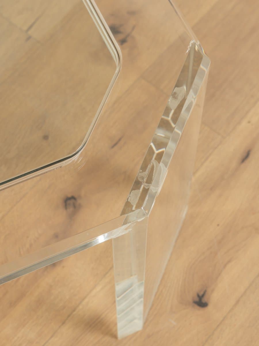 Stolik kawowy, transparentny, akryl szkło, Niemcy, lata 60. - 285833