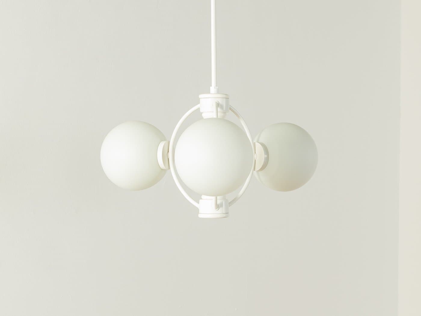 Pendant Lamp Space Age, white, metal, glass, Germany, 1970s. - 285776