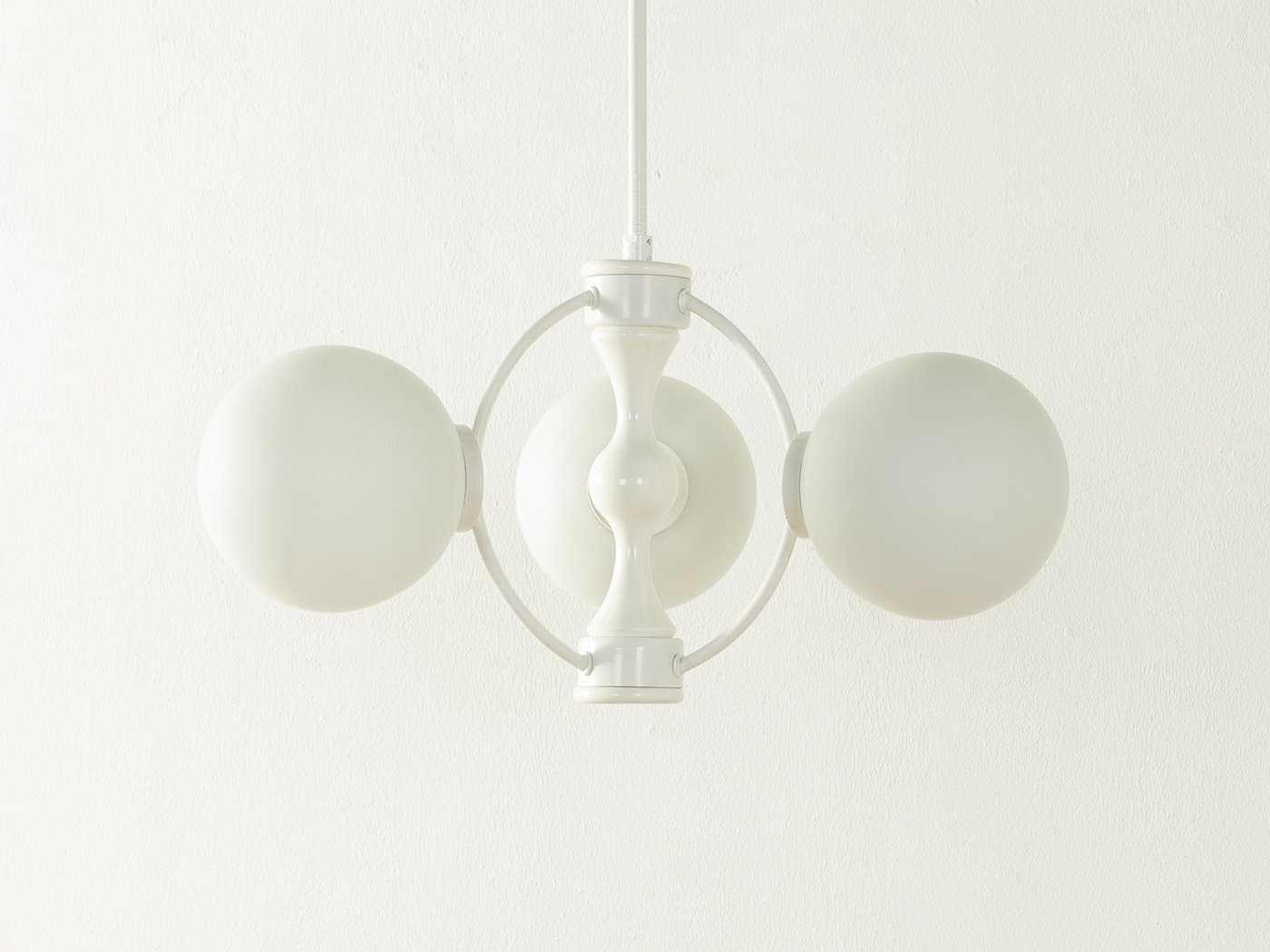 Pendant Lamp Space Age, white, metal, glass, Germany, 1970s. - 285775