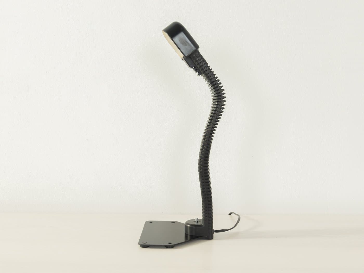 Desk lamp Kobra, black, metal, plastic, by K. Kurokawa, Japan, 1970s. - 285770