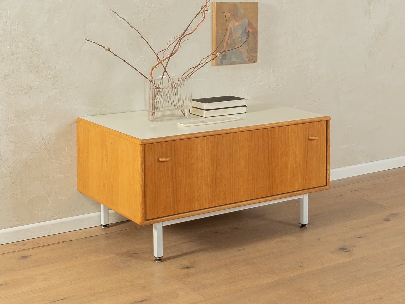 Komoda, beżowy, dąb, Niemcy, lata 80. - 285686