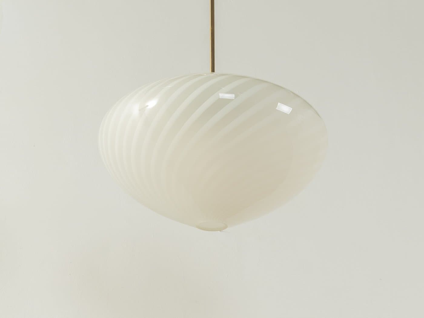 Lampa sufitowa Bauhaus, szkło białe, Niemcy, lata 50. - 285663
