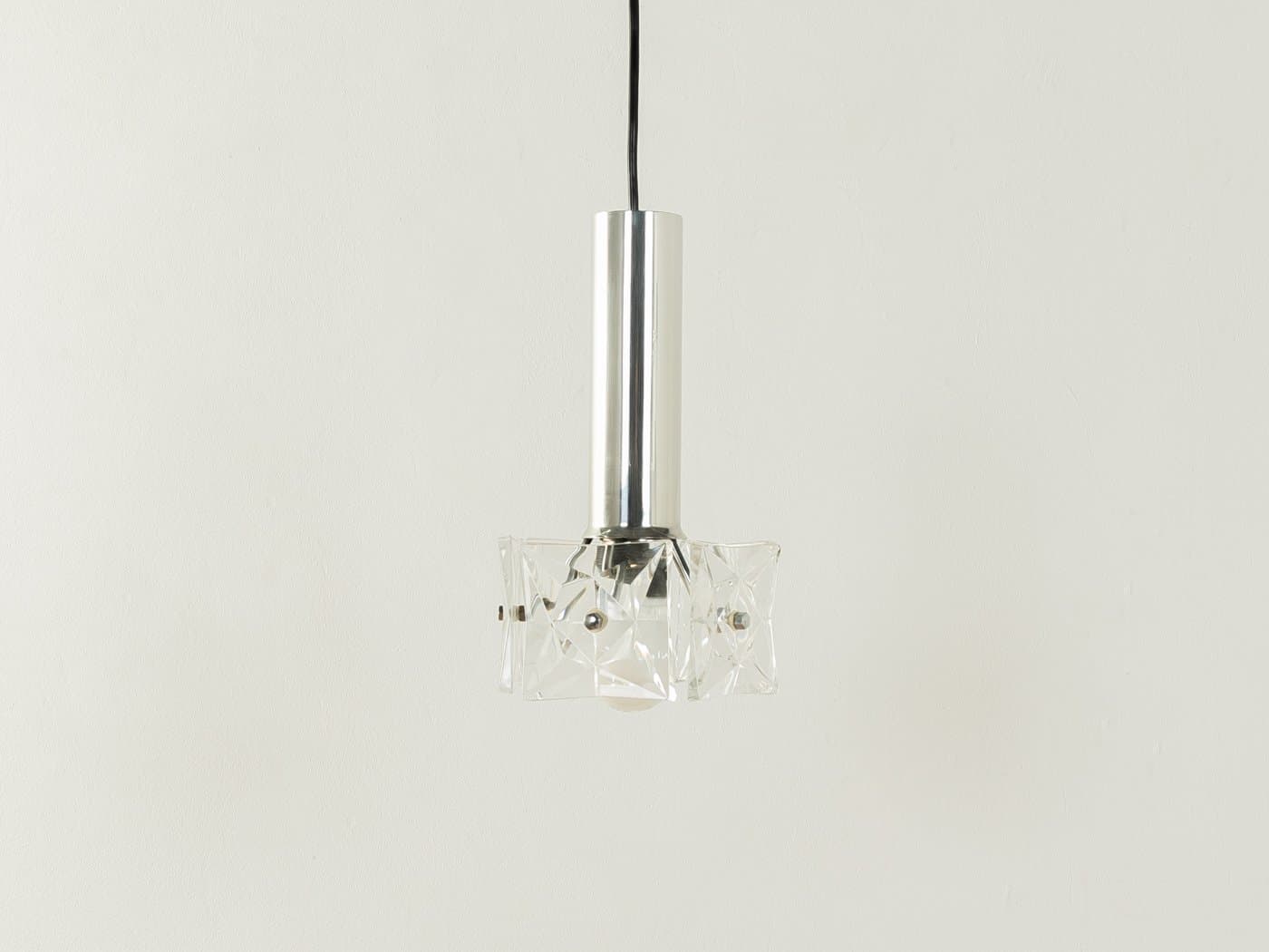 Lampa wisząca, kryształ transparentny, Kinkeldey, Niemcy, lata 60. - 285660
