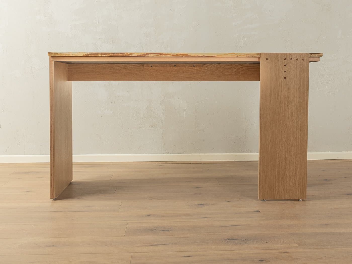 Desk, beige oak, beige onyx, Germany, 1960s - 285623