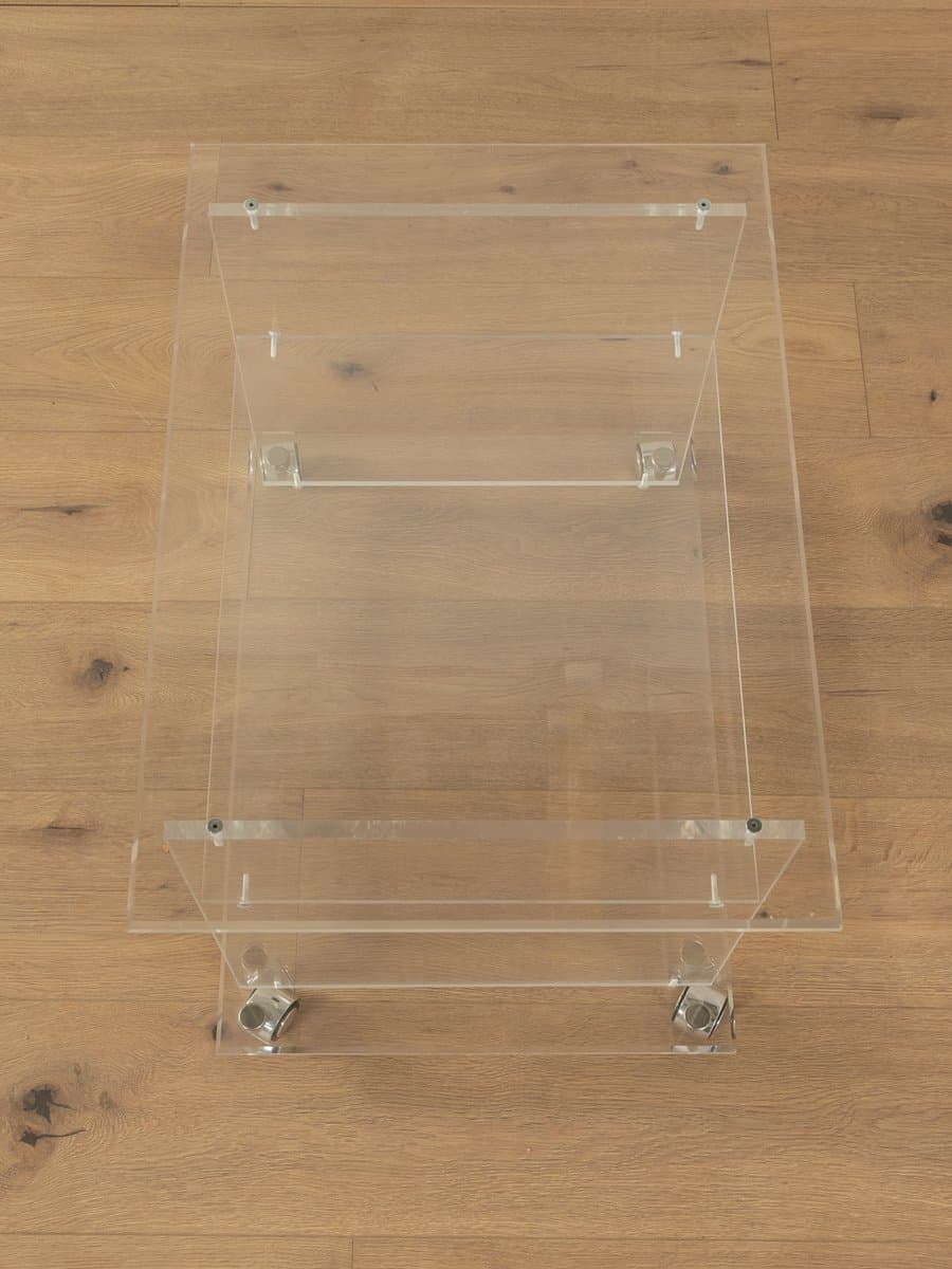 Stolik boczny, transparentny, akryl, Niemcy, lata 60. - 285615