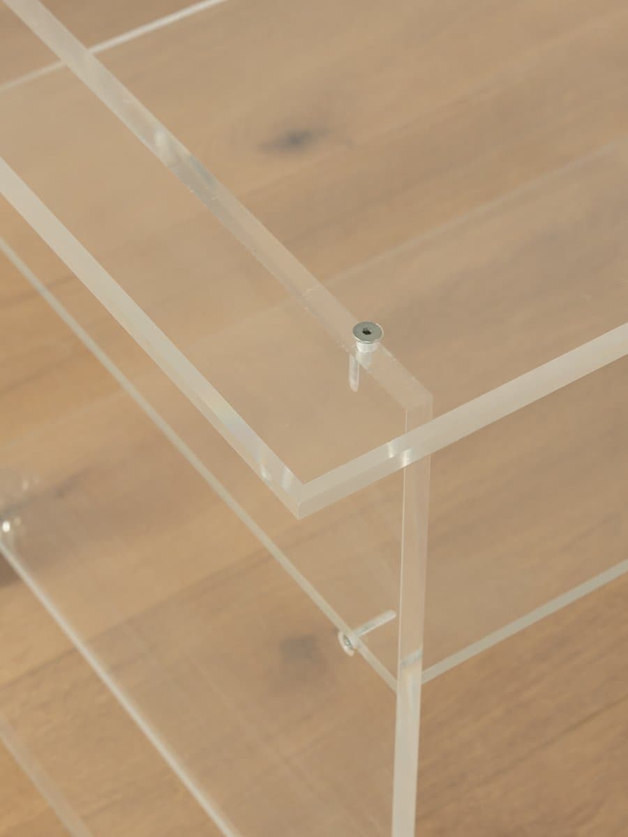 Stolik boczny, transparentny, akryl, Niemcy, lata 60. - 285617
