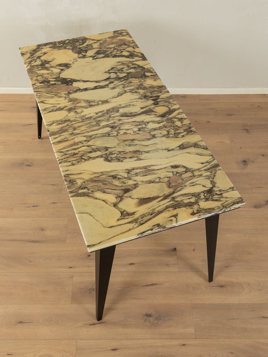 Desk, beige marble, black steel, Germany, 1960s. - 285606