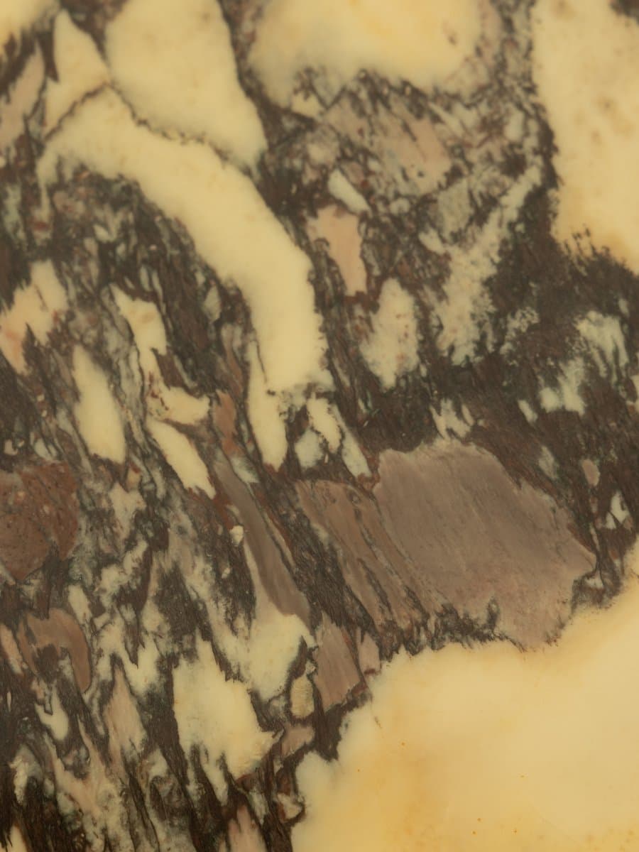 Desk, beige marble, black steel, Germany, 1960s. - 285607