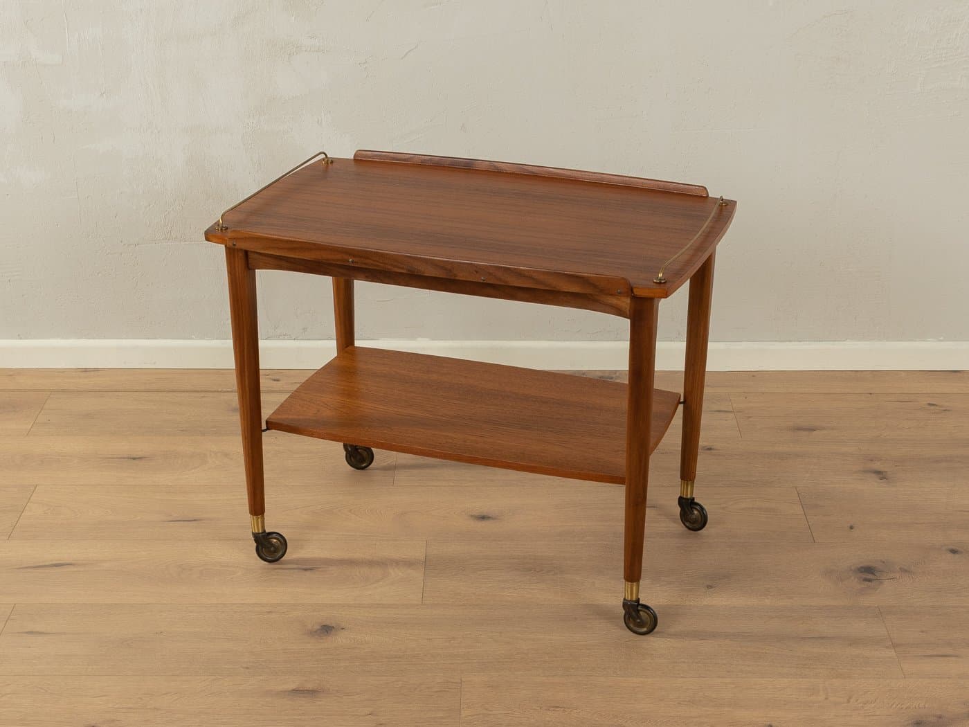 Bar Cart Ilse Möbel, brown, teak, brass, Germany, 1960s. - 285597