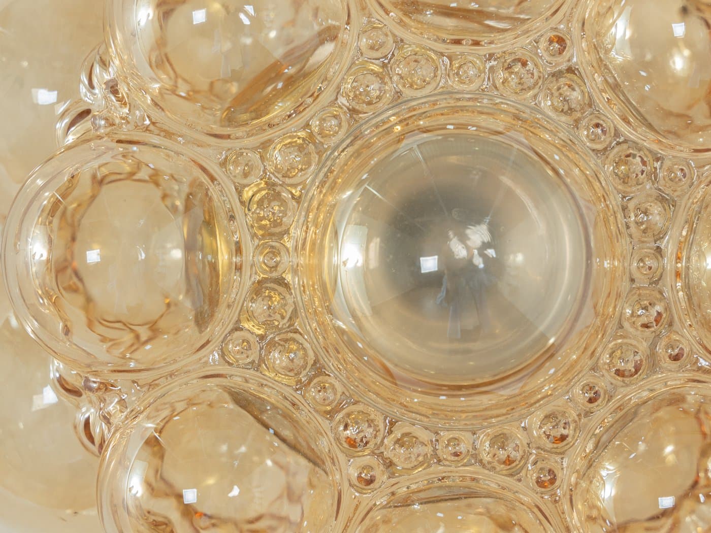 Kinkiet, szkło złote, proj. H. Tynell, Limburg, Niemcy, lata 60. - 285559