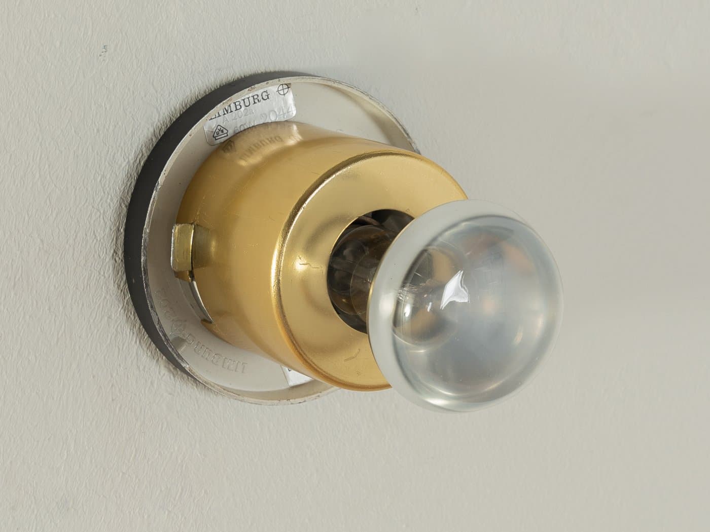 Kinkiet, szkło złote, proj. H. Tynell, Limburg, Niemcy, lata 60. - 285558