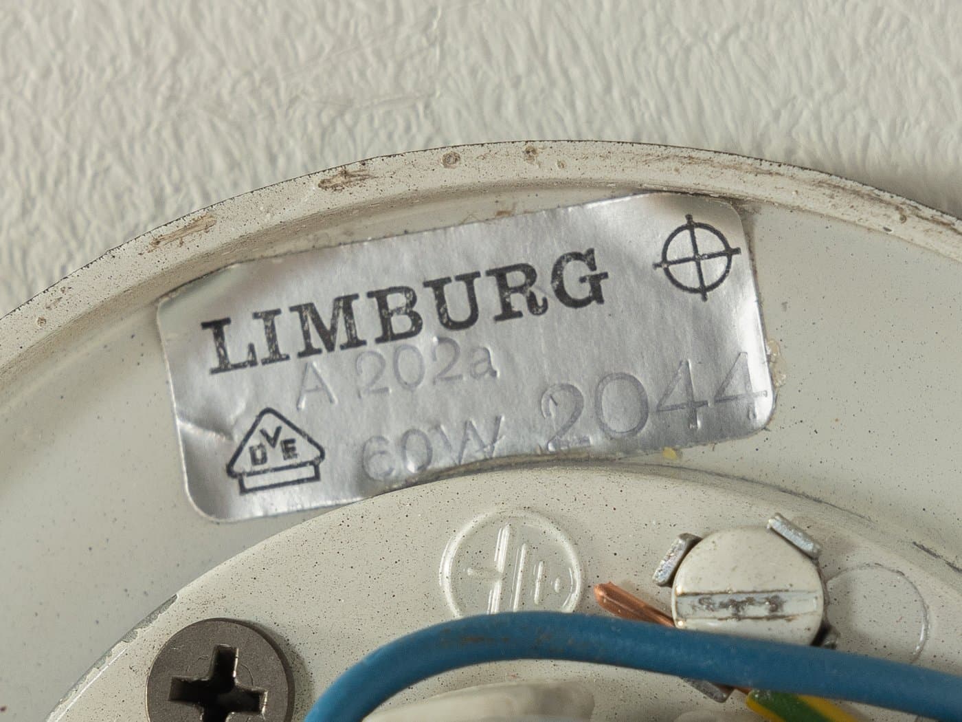 Kinkiet, szkło złote, proj. H. Tynell, Limburg, Niemcy, lata 60. - 285562