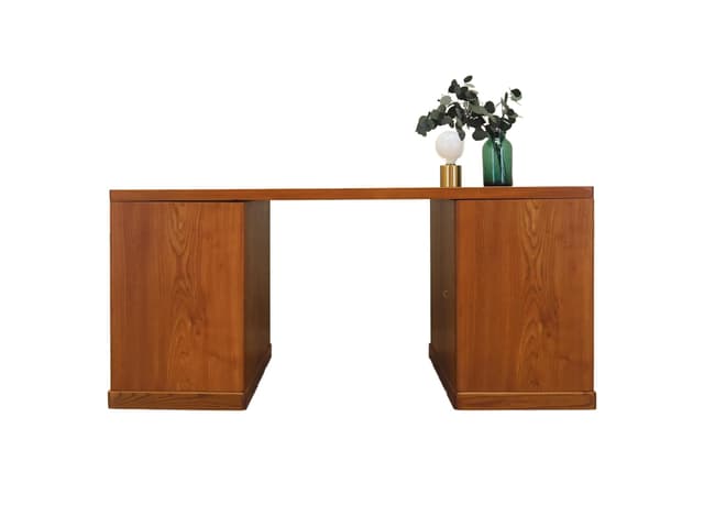 Biurko, czereśnia brąz, Dania, lata 60. - WYMIARY