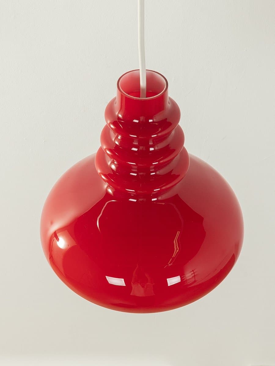 Lampa sufitowa, szkło czerwone, Peill & Putzler, Niemcy, lata 70. - 285524