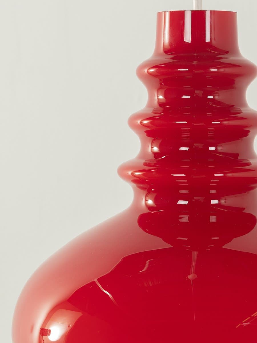 Lampa sufitowa, szkło czerwone, Peill & Putzler, Niemcy, lata 70. - 285526