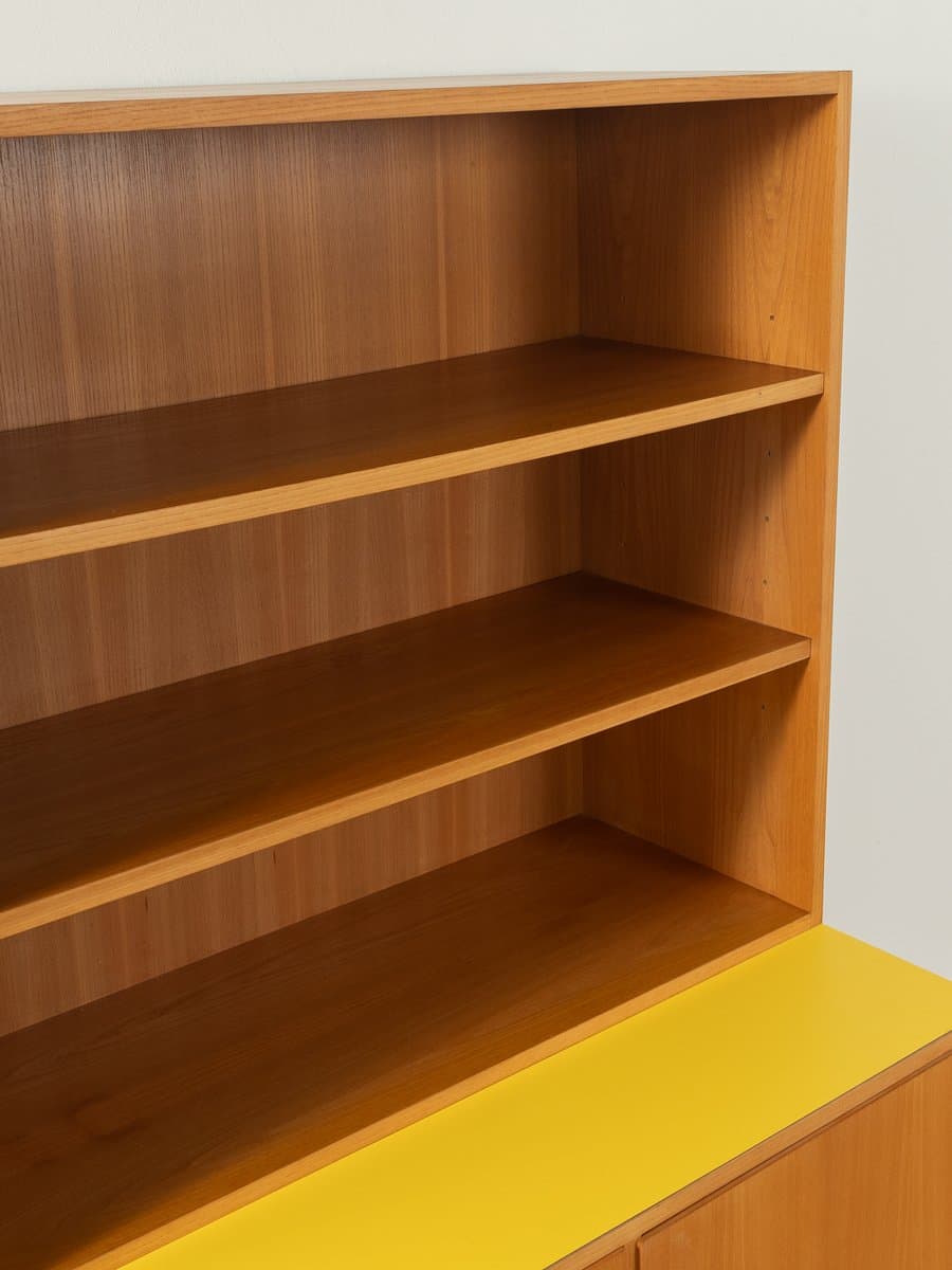 Komoda dwuczęściowa, jesion brązowy, stal biała, Niemcy, lata 60. - 285520