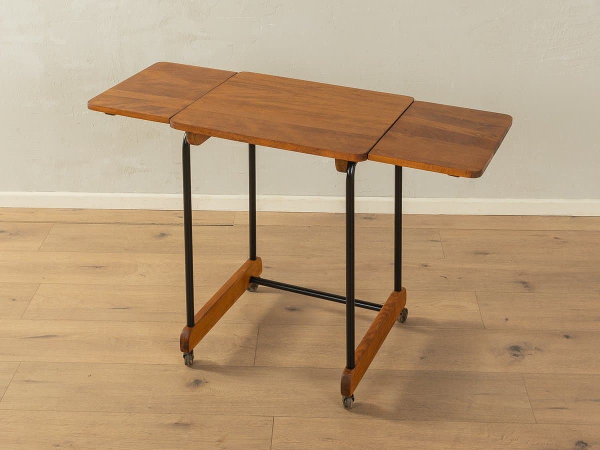 Wózek barowy Art Deco, buk brązowy, metal czarny, Niemcy, lata 20. - 285464