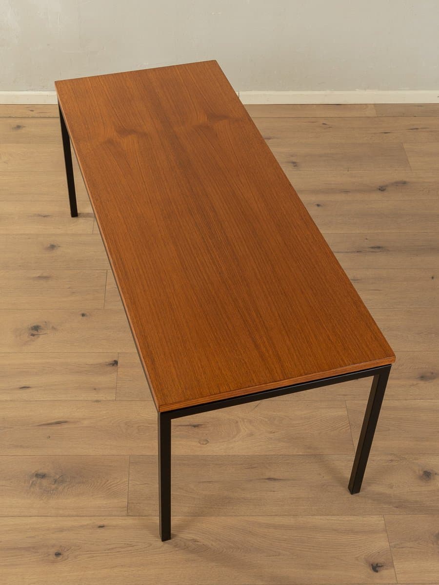 Coffee Table, brown teak, black steel, Germany, 1950s - 285445