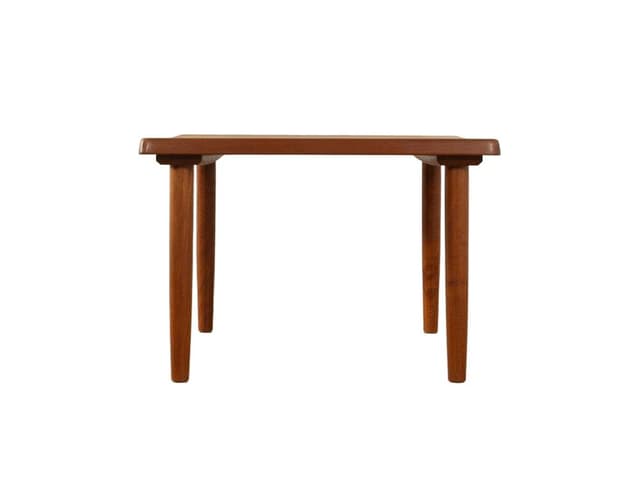 Stolik kawowy, teak brązowy, proj. N. Bach, Dania, lata 60. - WYMIARY