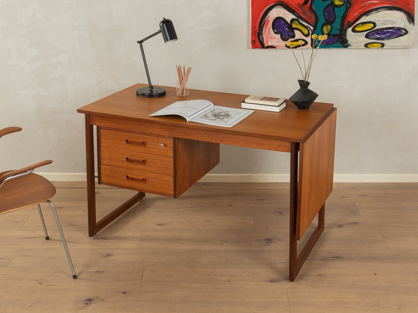 Desk, brown teak, Denmark, 1960s - 285370