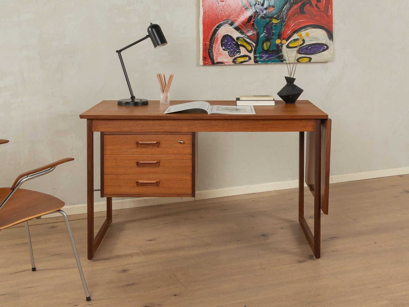 Desk, brown teak, Denmark, 1960s - 285371