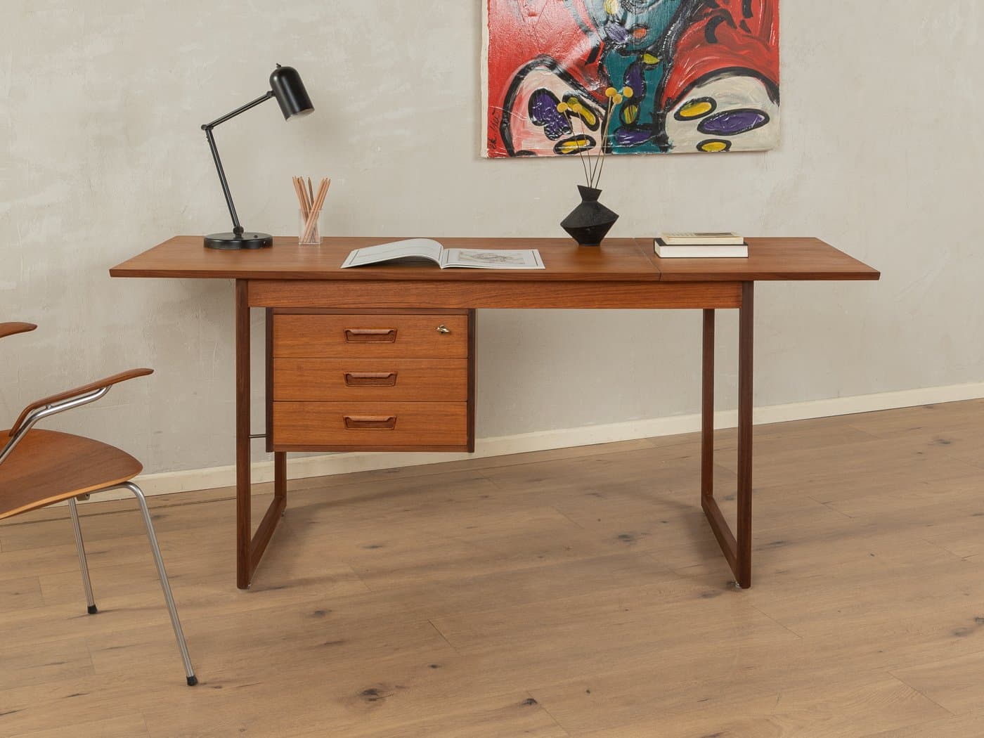 Desk, brown teak, Denmark, 1960s - 285369