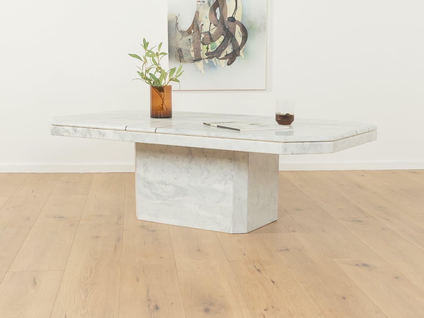 Stolik kawowy, marmur szary, Niemcy, lata 80. - 285297