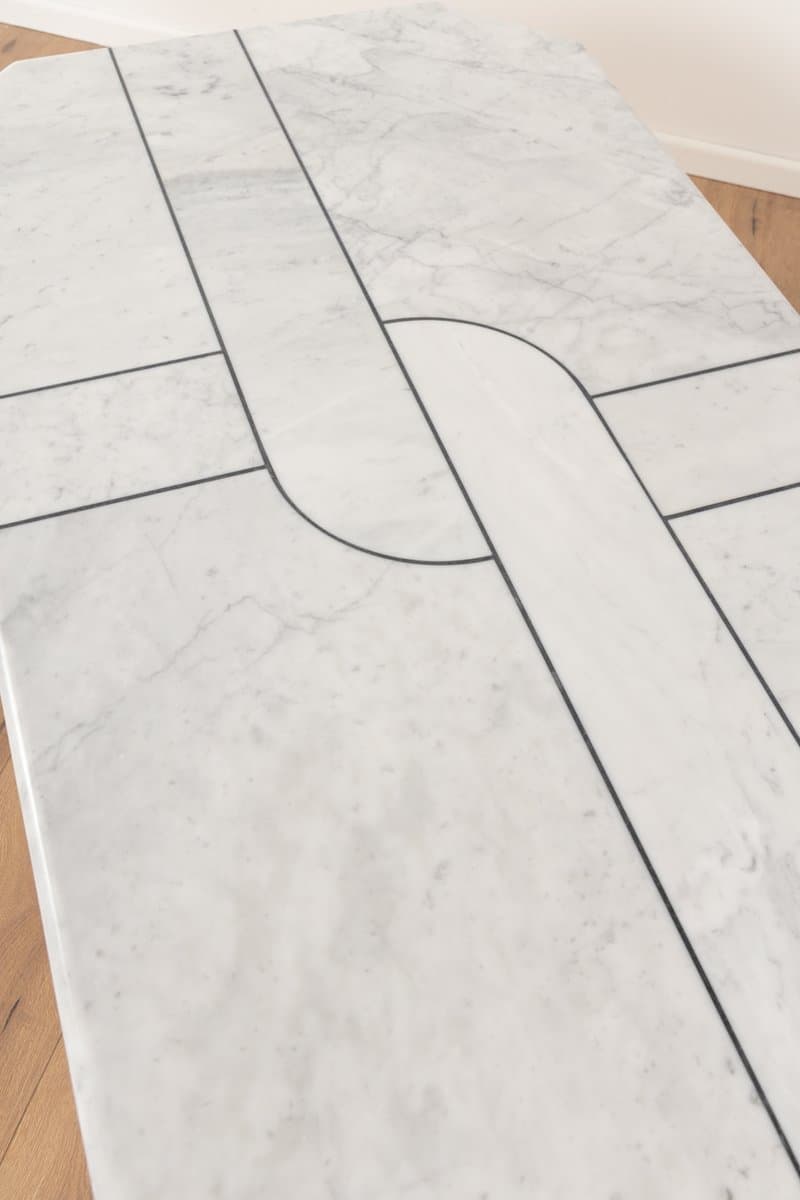 Stolik kawowy, marmur szary, Niemcy, lata 80. - 285302