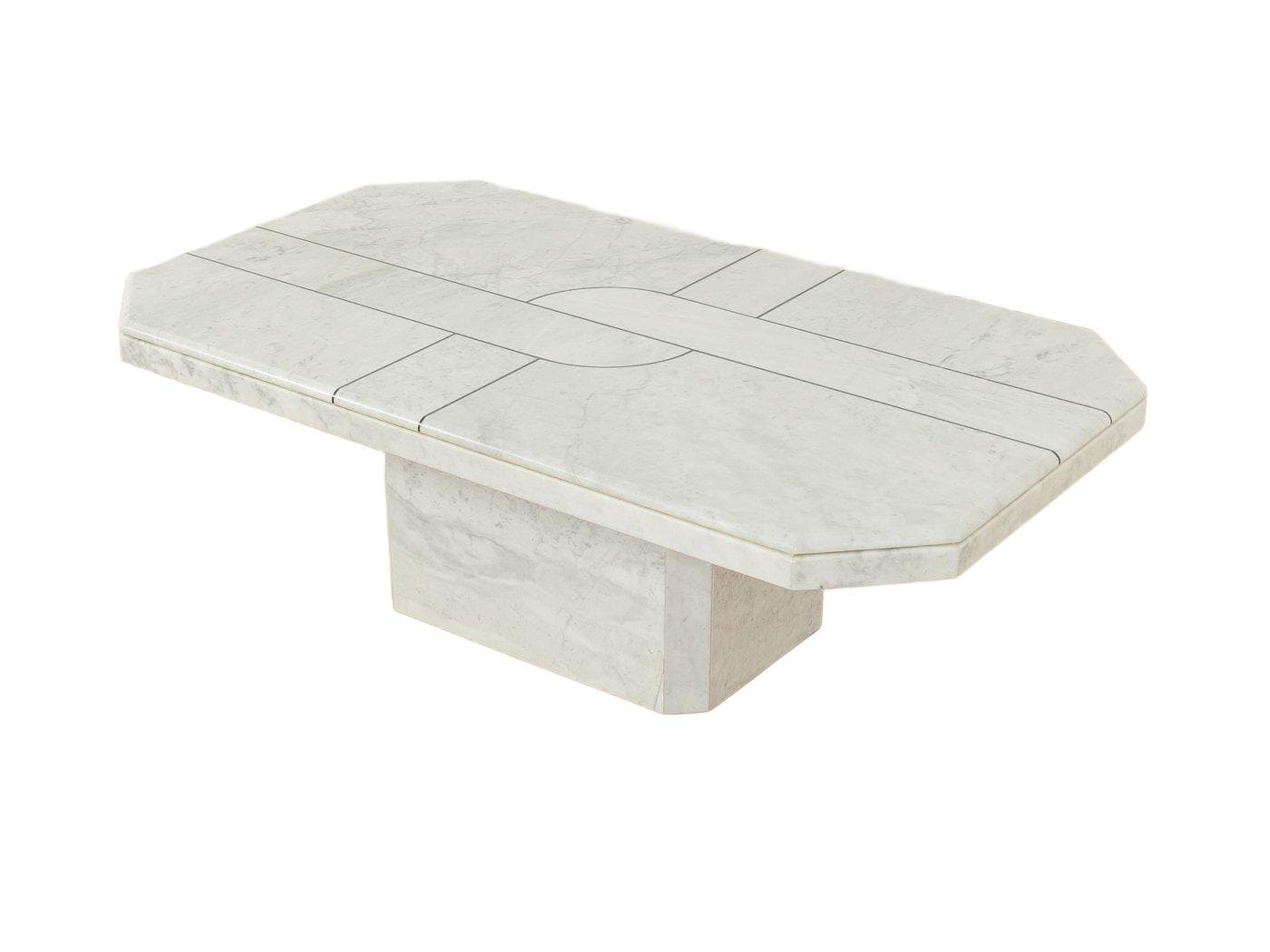 Stolik kawowy, marmur szary, Niemcy, lata 80.