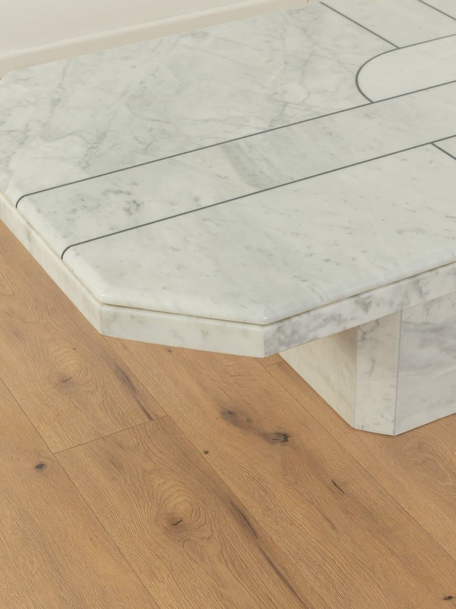 Stolik kawowy, marmur szary, Niemcy, lata 80. - 285300