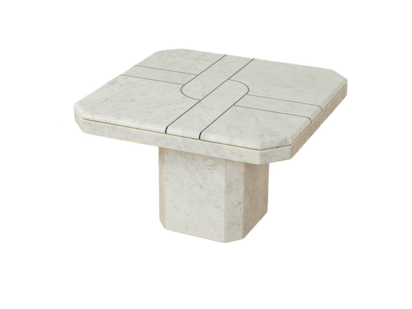 Stolik kawowy, marmur szary, Niemcy, lata 80.