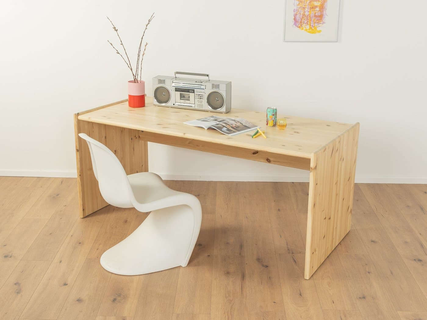 Desk, brown pine, Germany, 1980s. - 285285