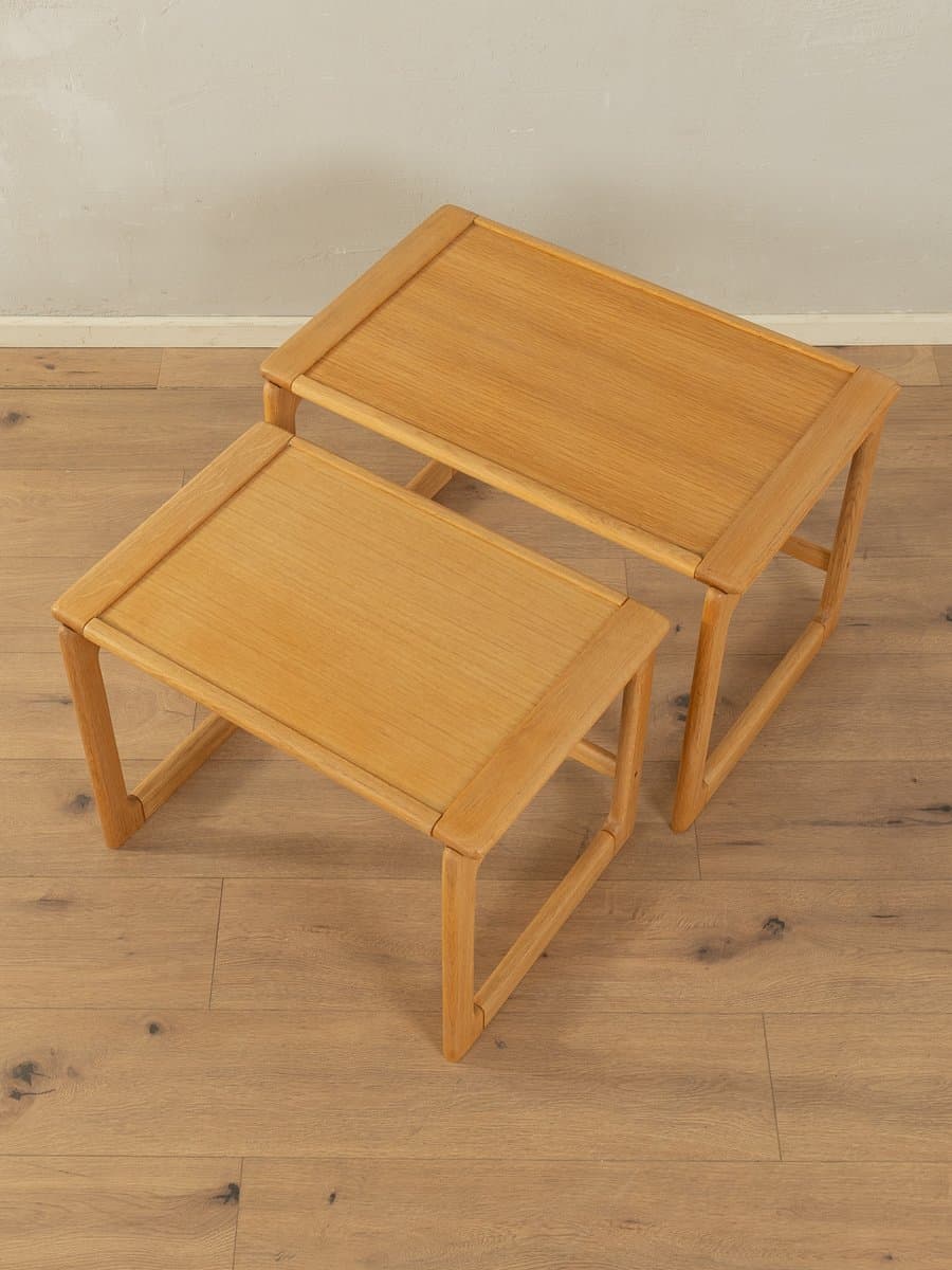 Zestaw dwóch stolików typu nesting, dąb brązowy, Dania, lata 60. - 285250