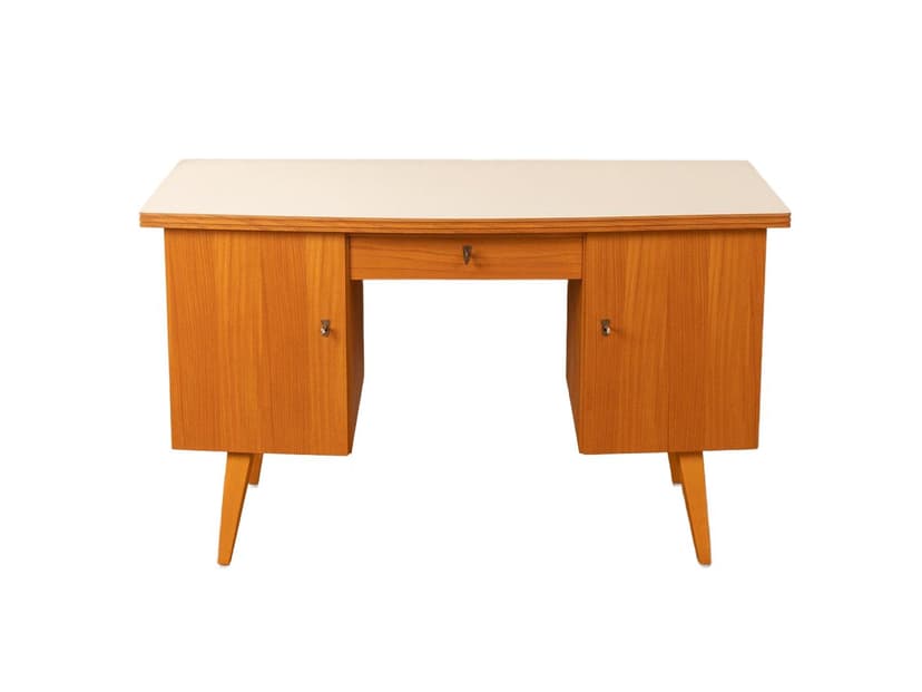 Desk, brown ash, Germany, 1950s